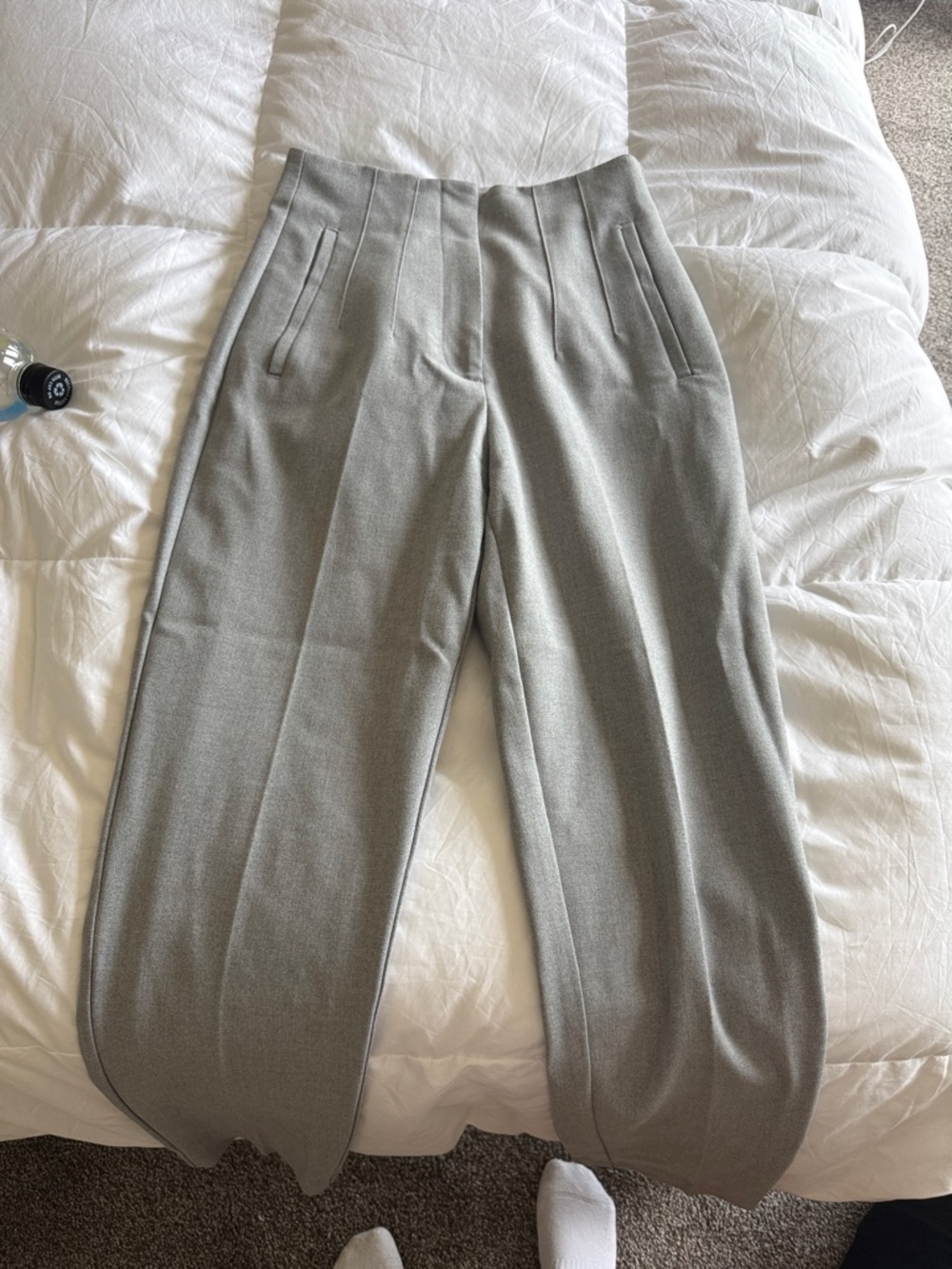 Zara Light Gray Tailored Trousers